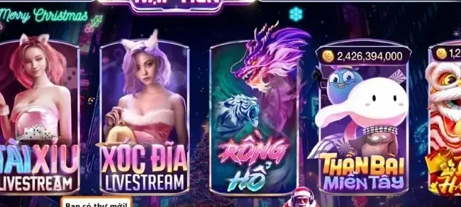 Sảnh trò chơi 789Club: Tài Xỉu Livestream, Xóc Đĩa Livestream, Rồng Hổ, Thần Bài Miền Tây